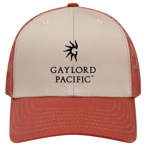 Custom BRAND / LOGO Cotton Blend Twill 6 Panel Mid Profile Mesh Back Trucker Cap