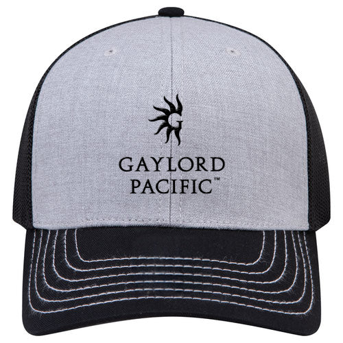 Custom BRAND / LOGO Cotton Blend Twill 6 Panel Mid Profile Mesh Back Trucker Cap
