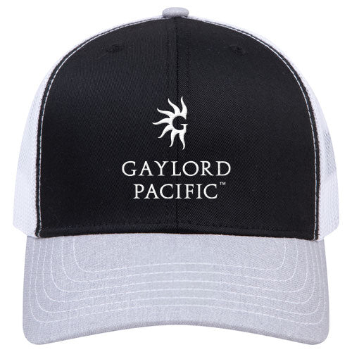 Custom BRAND / LOGO Cotton Blend Twill 6 Panel Mid Profile Mesh Back Trucker Cap