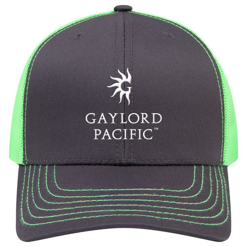 Custom BRAND / LOGO Cotton Blend Twill 6 Panel Mid Profile Mesh Back Trucker Cap