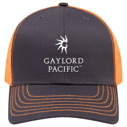 Custom BRAND / LOGO Cotton Blend Twill 6 Panel Mid Profile Mesh Back Trucker Cap