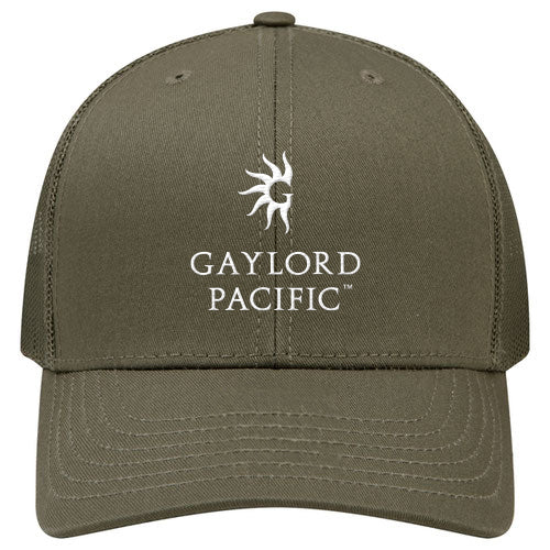 Custom BRAND / LOGO Cotton Blend Twill 6 Panel Mid Profile Mesh Back Trucker Cap