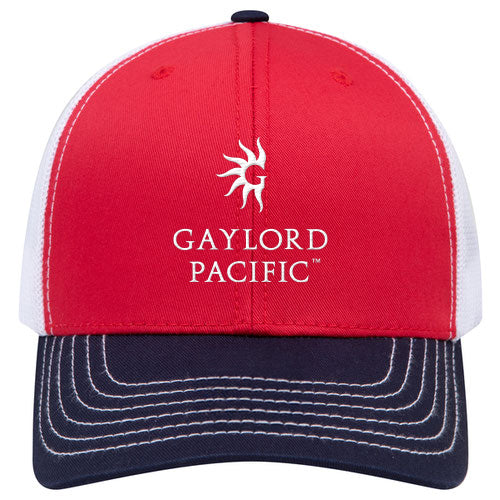 Custom BRAND / LOGO Cotton Blend Twill 6 Panel Mid Profile Mesh Back Trucker Cap