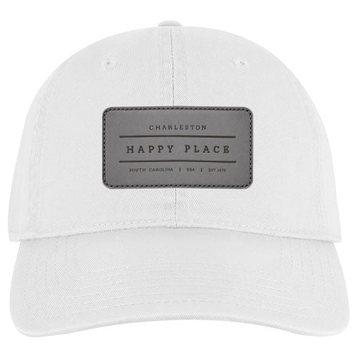 Custom HAPPY PLACE Otto Cap Cotton Twill Garment Washed Superior Dad Cap