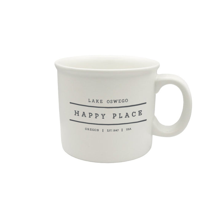 Custom HAPPY PLACE 14 Oz. Ceramic Chunky Mug