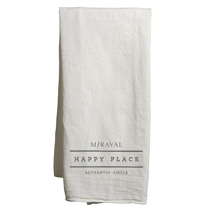 Custom Wholesale  Flour Sack Tea Towel Printed in HAPPY PLACE COLLECTION Design