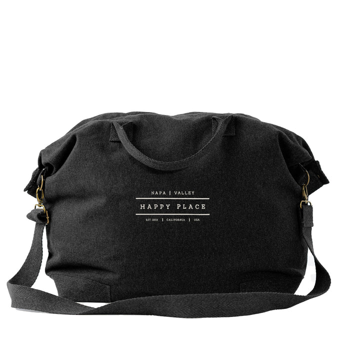 Custom HAPPY PLACE 14 Oz. Canvas Weekender Bag