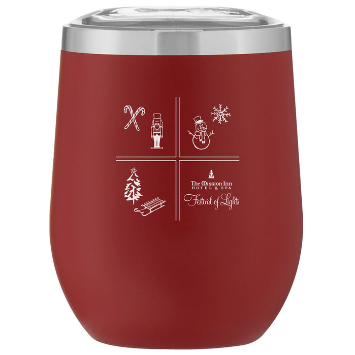Custom Wholesale 12 Oz. Stainless Insulated Stemless Wine Cup