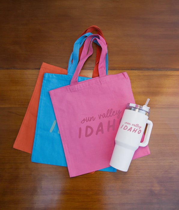 12 Oz. Colored Canvas Simple  Tote Bag Printed with a Customizable MIX COLLECTION Design