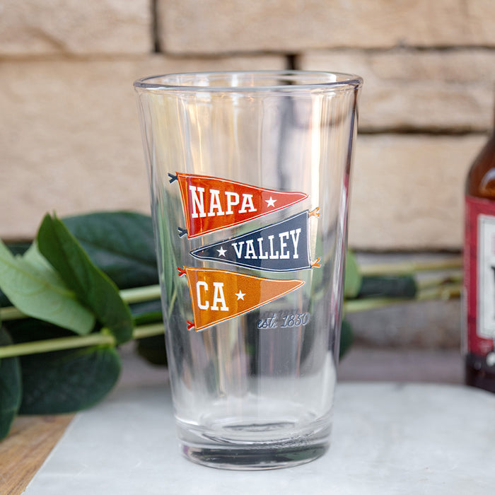 Custom PENNANT 16 Oz. Pint Glass Full Color