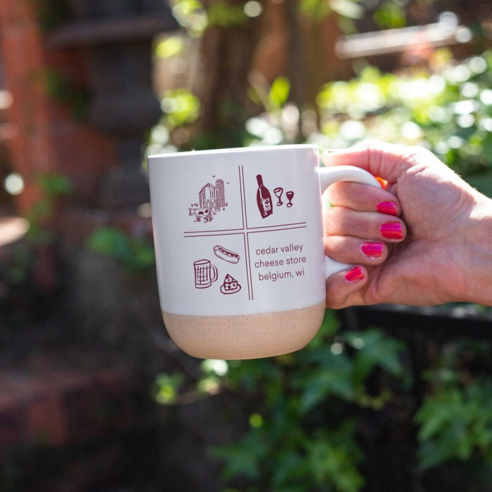 17 Oz.  Terra Ceramic Matte Mug Printed with a Customizable SQUARE COLLECTION design
