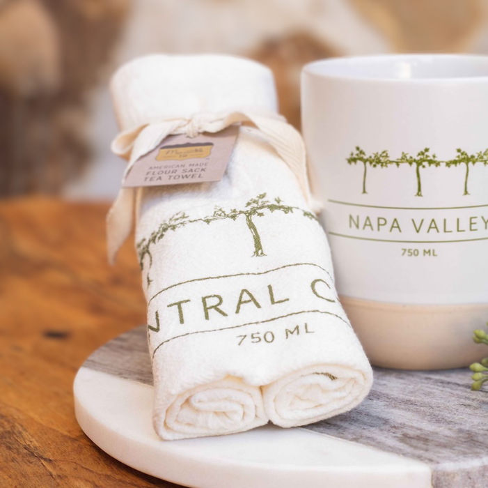 Custom  VISTA  Flour Sack Tea Towel - White