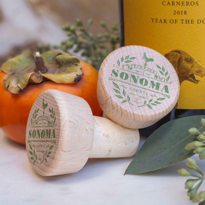 Custom Wholesale Natural Beechwood Wine Stopper Cork