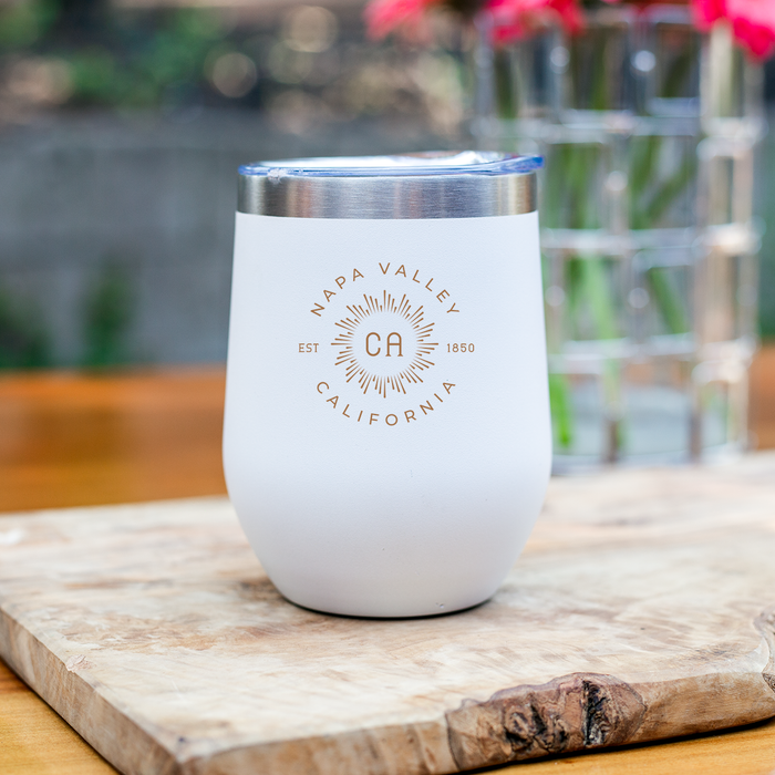 Custom BURST 12 Oz. Insulated Stemless Wine Cup