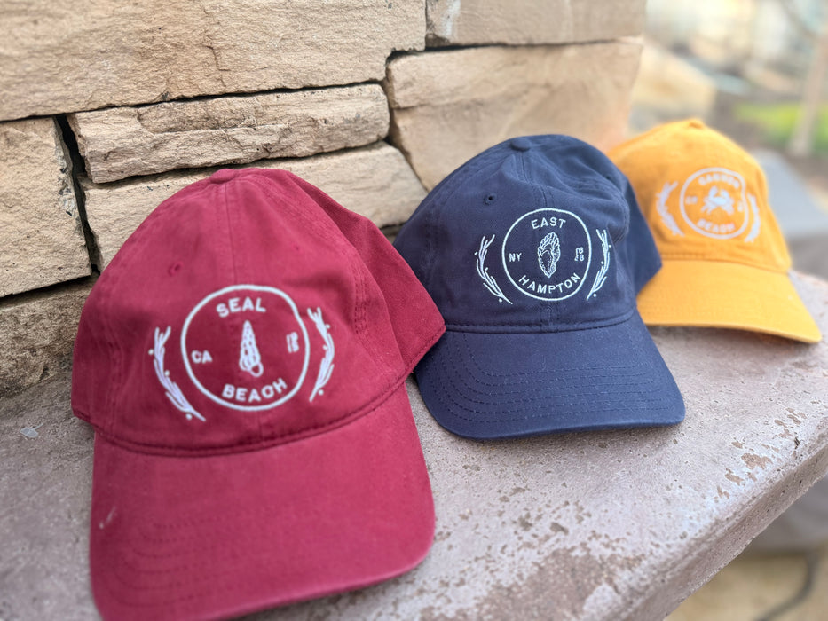 OTTO CAP Cotton Twill Garment Washed Superior Dad Cap Printed with a Customizable COASTAL COLLECTION Design