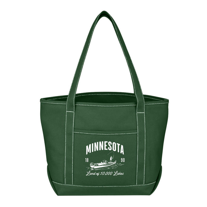 Custom Wholesale  24 oz.  Medium Cotton Canvas Yacht Tote Bag Printed in  CABIN COLLECTION Design