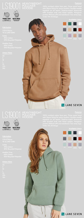 Lane Seven Unisex 10 Oz. Heavyweight Pullover Poly Cotton Hoodie