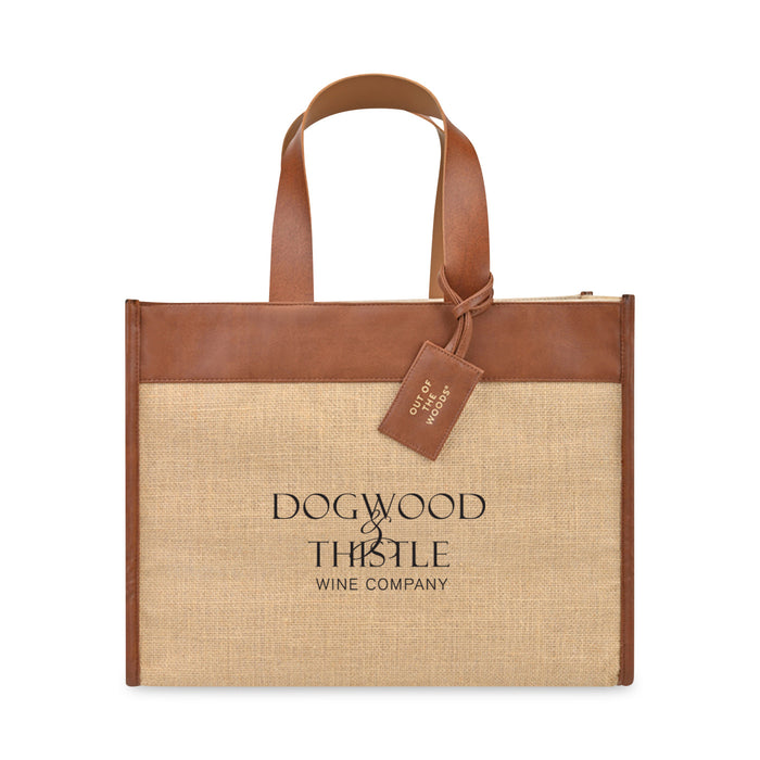 Custom BRAND / LOGO Jute Out of The Woods Trim Box Tote