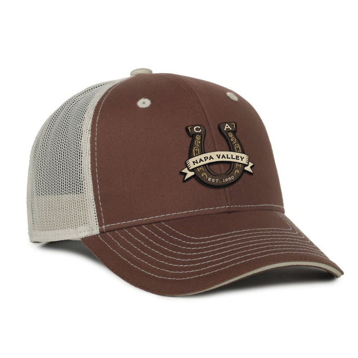 Custom LUCKY Outdoor Cap Garment Washed Trucker Cap