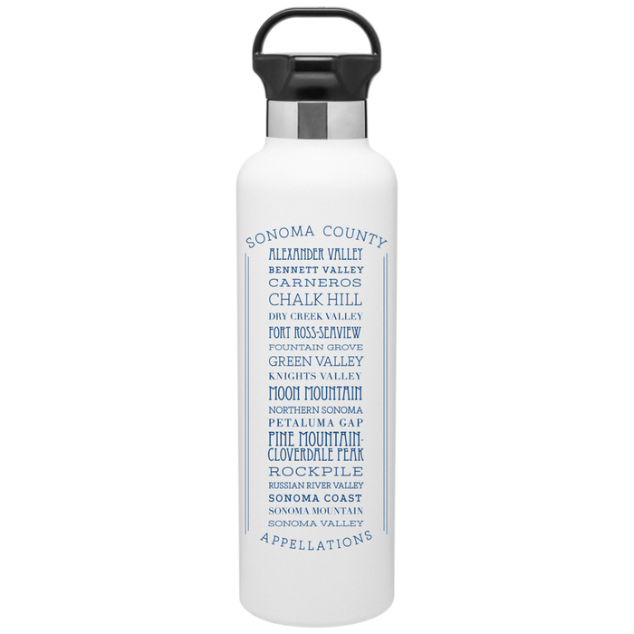 24 Oz. Stainless Insulated Gear Water Bottle Printed with a Customizable Appellations Design