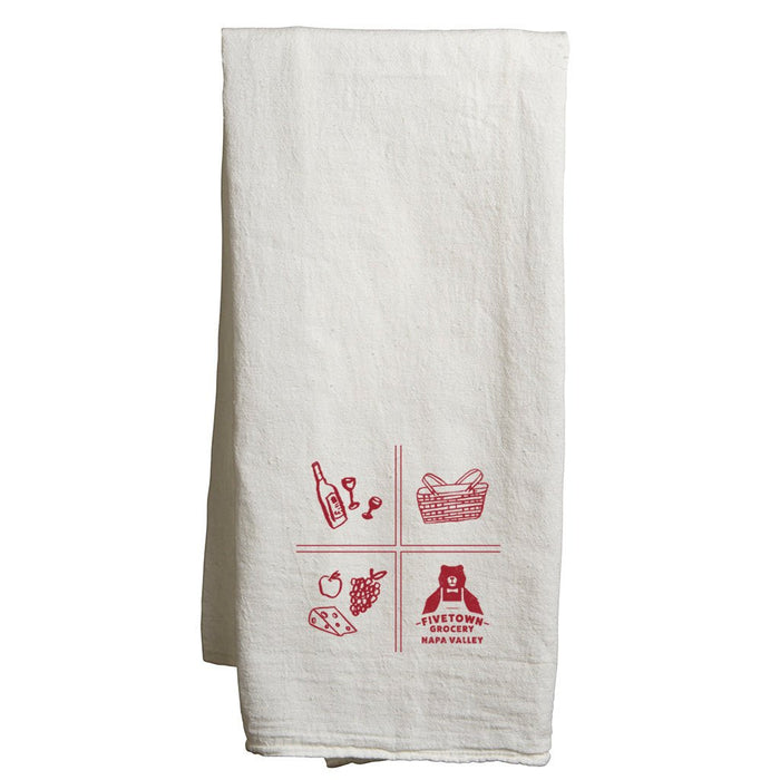 22" x 38" Flour Sack Tea Towel Printed with a Customizable SQUARES COLLECTION Design