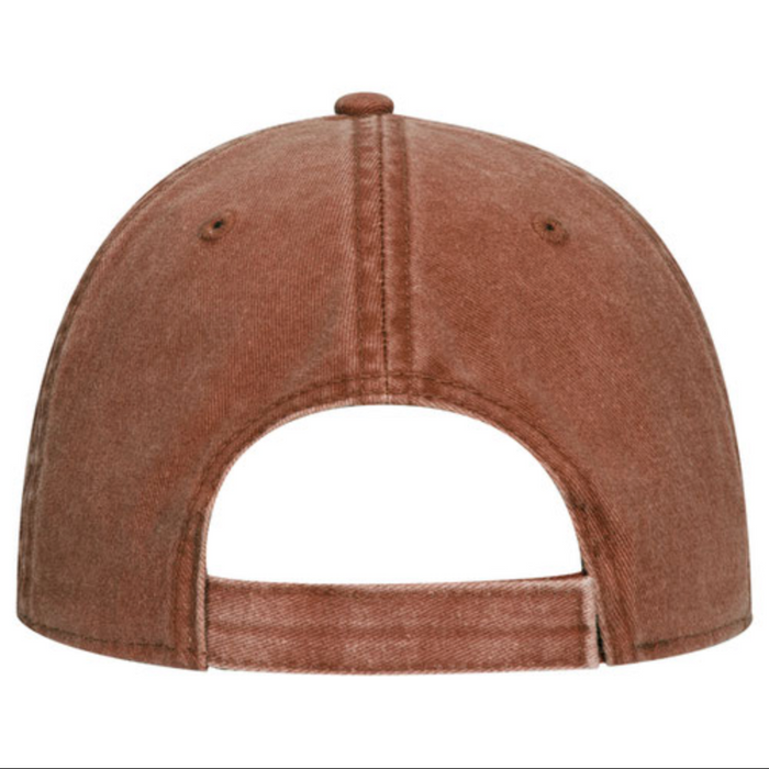 Texas Orange denim cap on a white background