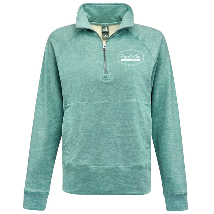 J. America Ladies 7.4 oz. Oz. electric flce 1/4 zip