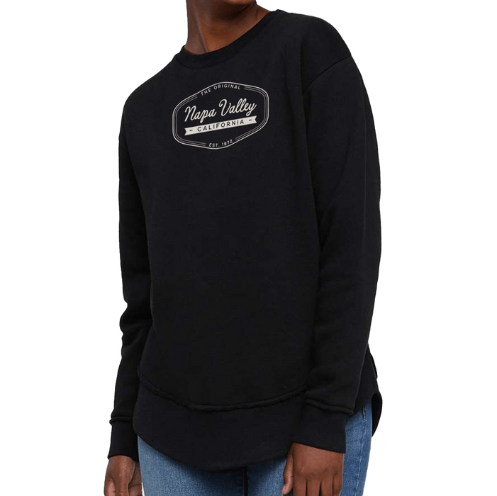 Live & Tell Ladies 7.4 Oz. Weekend Fleece Crewneck Poly Cotton Sweatshirt Printed with a Customizable ORIGINAL COLLECTION Design
