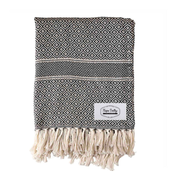 Custom Wholesale reGen rPET Woven Throw Blanket Printed with ORIGINAL COLLECTION