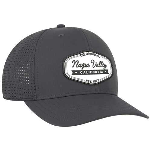 Custom ORIGINAL OTTO CAP Polyester Pongee Perforated 6 Panel Mid Profile Baseball Cap Printed with your BRAND OR LOGO