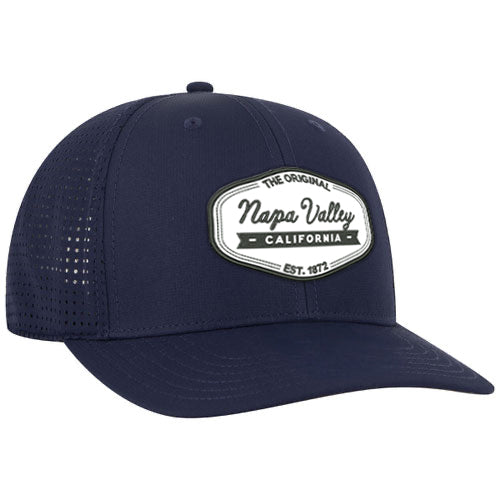 Custom ORIGINAL OTTO CAP Polyester Pongee Perforated 6 Panel Mid Profile Baseball Cap Printed with your BRAND OR LOGO