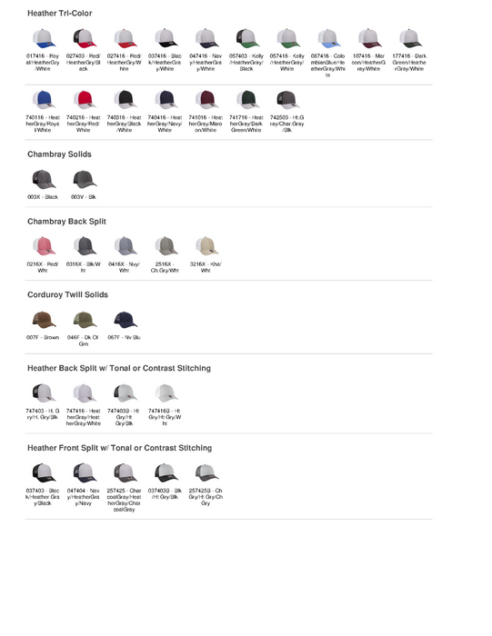 Custom LUCKY Otto Cap Corduroy 6 Panel Low Profile Mesh Back Trucker Cap