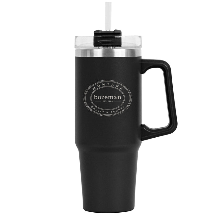 30 Oz. Stainless Insulated Little Boom Mug Printed with a Customizable OVAL COLLECTION Design