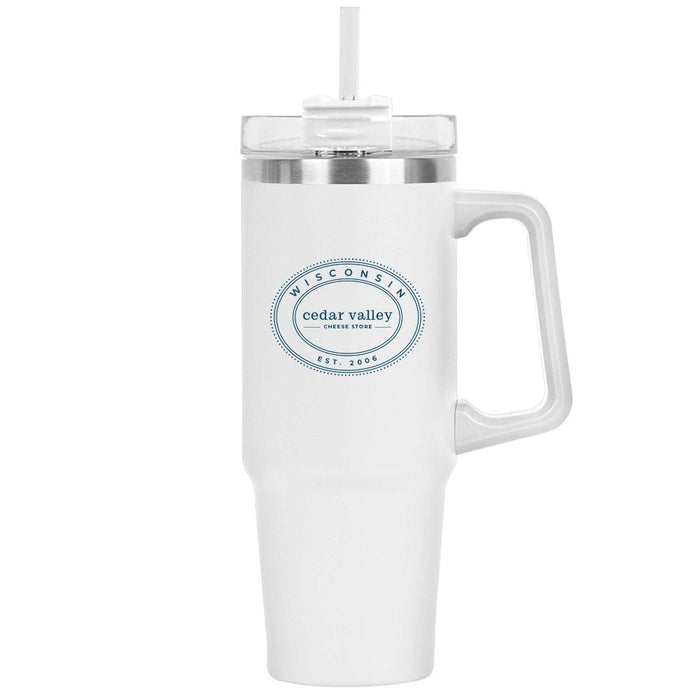 30 Oz. Little Boom Stainless Insulated Mug Printed with a Customizable OVAL COLLECTION Design