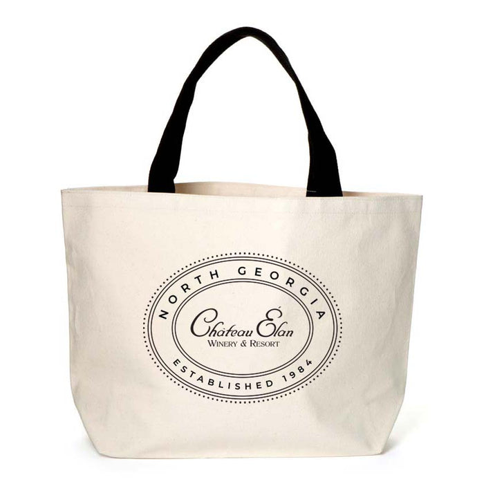 Custom Wholesale 20 Oz. Heavyweight Canvas Tote with Black Webbing Handles