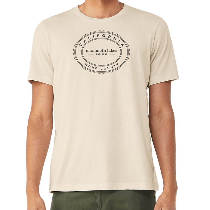 Bella + Canvas Unisex 4.2 Oz. CVC Jersey Tee Printed with a Customizable OVAL COLLECTION Design
