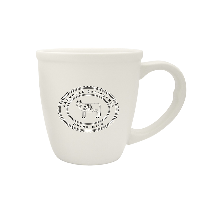 14 Oz. Morning White Ceramic Mug Printed with a Customizable OVAL COLLECTION Design