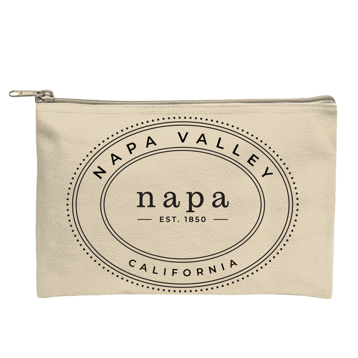 Custom OVAL 14 oz. Recycled Canvas Zippered Pouch