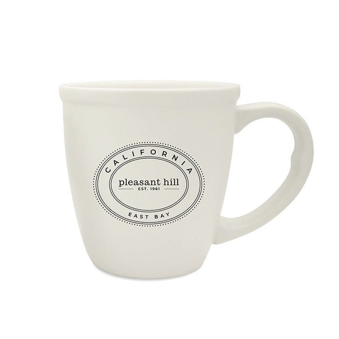 14 Oz. Morning White Ceramic Mug Printed with a Customizable OVAL COLLECTION Design