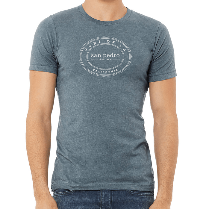 Bella + Canvas Unisex 4.2 Oz. CVC Jersey Tee Printed with a Customizable OVAL COLLECTION Design