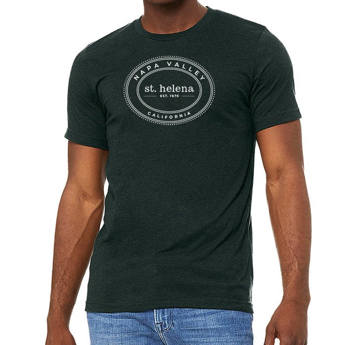 Bella + Canvas Unisex 4.2 Oz. CVC Jersey Tee Printed with a Customizable OVAL COLLECTION Design