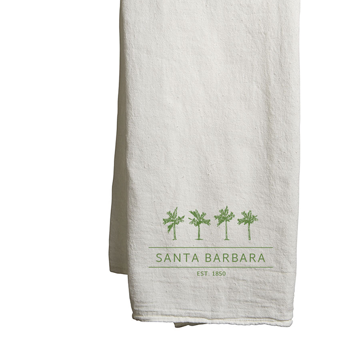 22" x 38" Flour Sack Tea Towel Printed with a Customizable VISTA COLLECTION Design