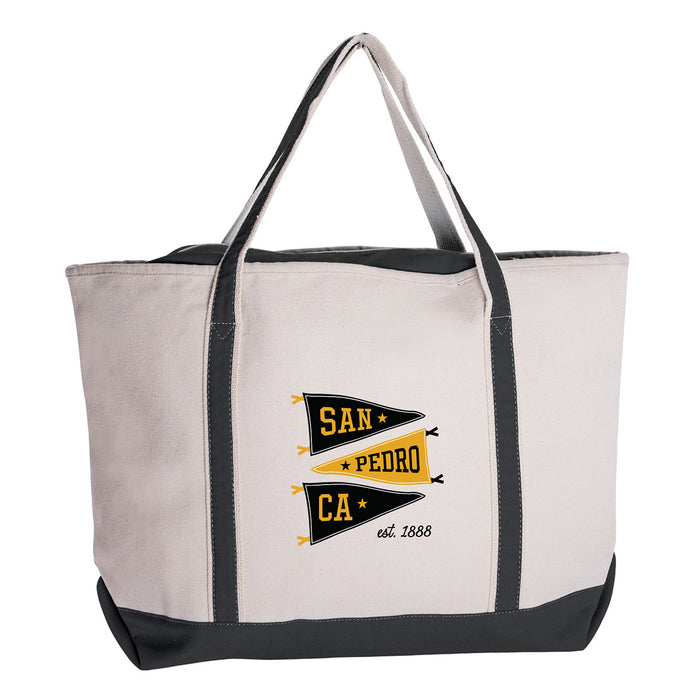 Custom PENNANT 24 Oz. Canvas Large Zippered Boat Tote