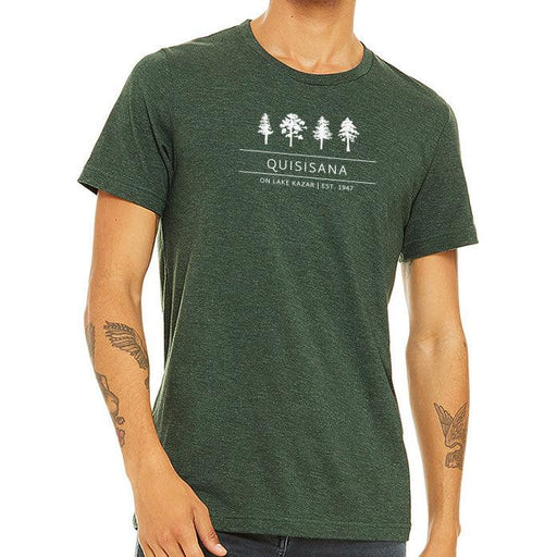 Bella + Canvas Unisex 4.2 Oz Heathered Polycotton Short Sleeve Tee Printed with a Customizable PINES COLLECTION Design - Mercantile 12