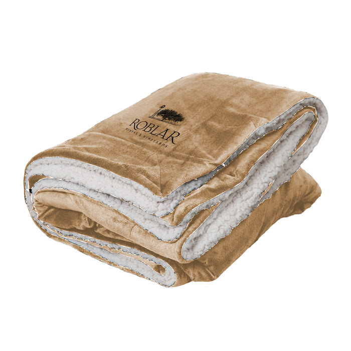 Custom BRAND / LOGO Micro Mink Sherpa Throw