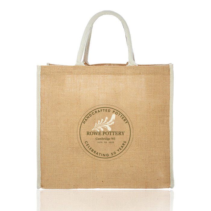 Custom Wholesale Large Jute Shopper Tote Printed with your BRAND OR LOGO