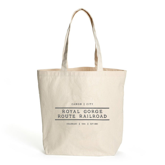 10 Oz. Natural Canvas Market Tote Printed with a Customizable HAPPY PLACE Design