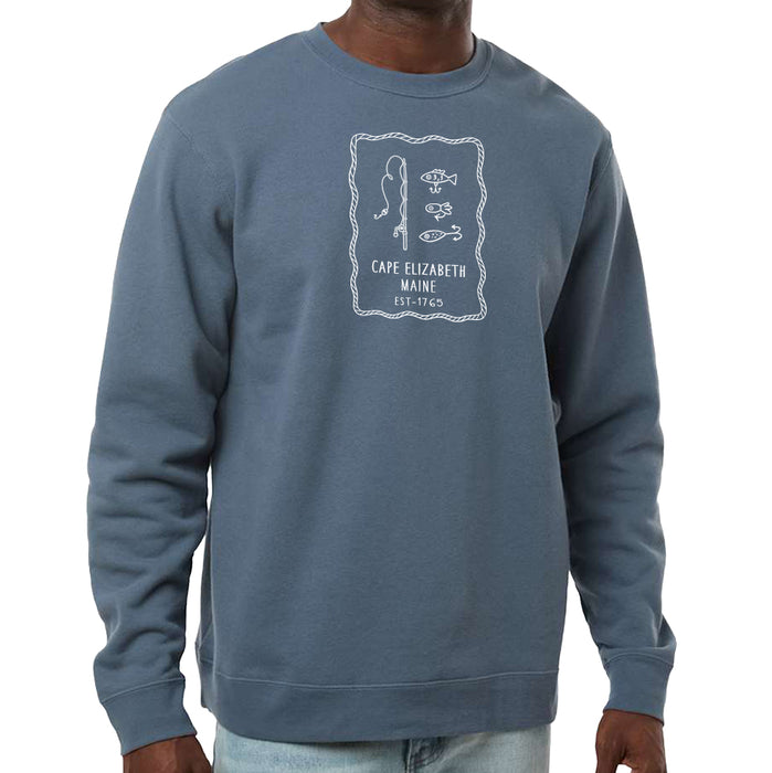 Custom SALTY Independent Trading Co. Unisex 8.5 Oz. Midweight 8.5 Oz. Unisex Midweight Crewneck Sweatshirt