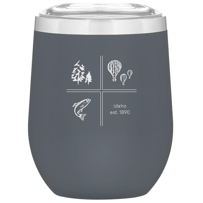 Custom Wholesale 12 Oz. Stainless Insulated Stemless Wine Cup