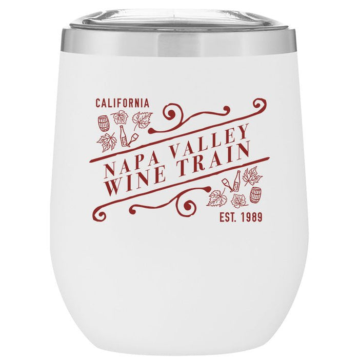 12 Oz. Stainless Insulated Stemless Wine Cup Printed with a Customizable SLANT COLLECTION Design